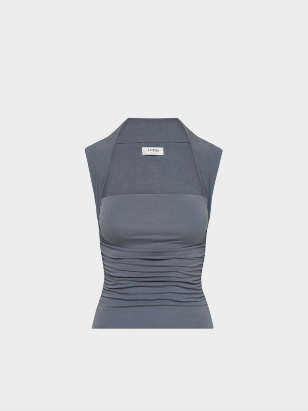 Aritzia Original Contour Flourish Top - Squareneck Ruched - Size M - EUC